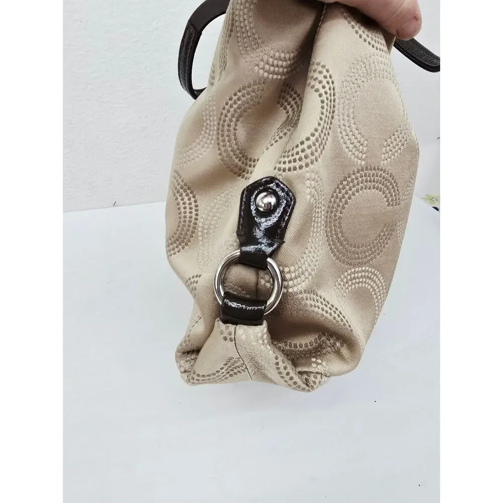Coach Ashley Signature Shoulder Bag Purse Gold